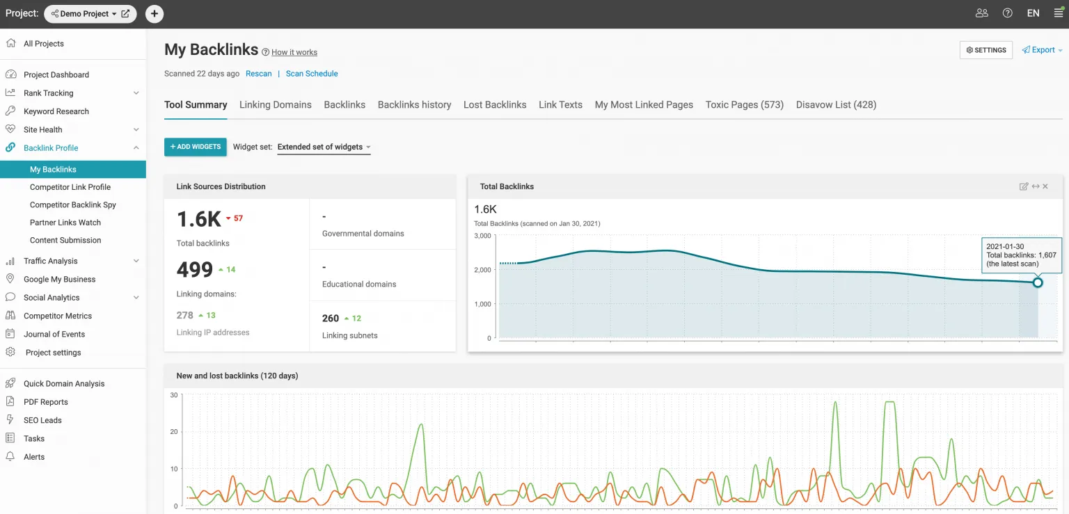 Backlink Profile Tool