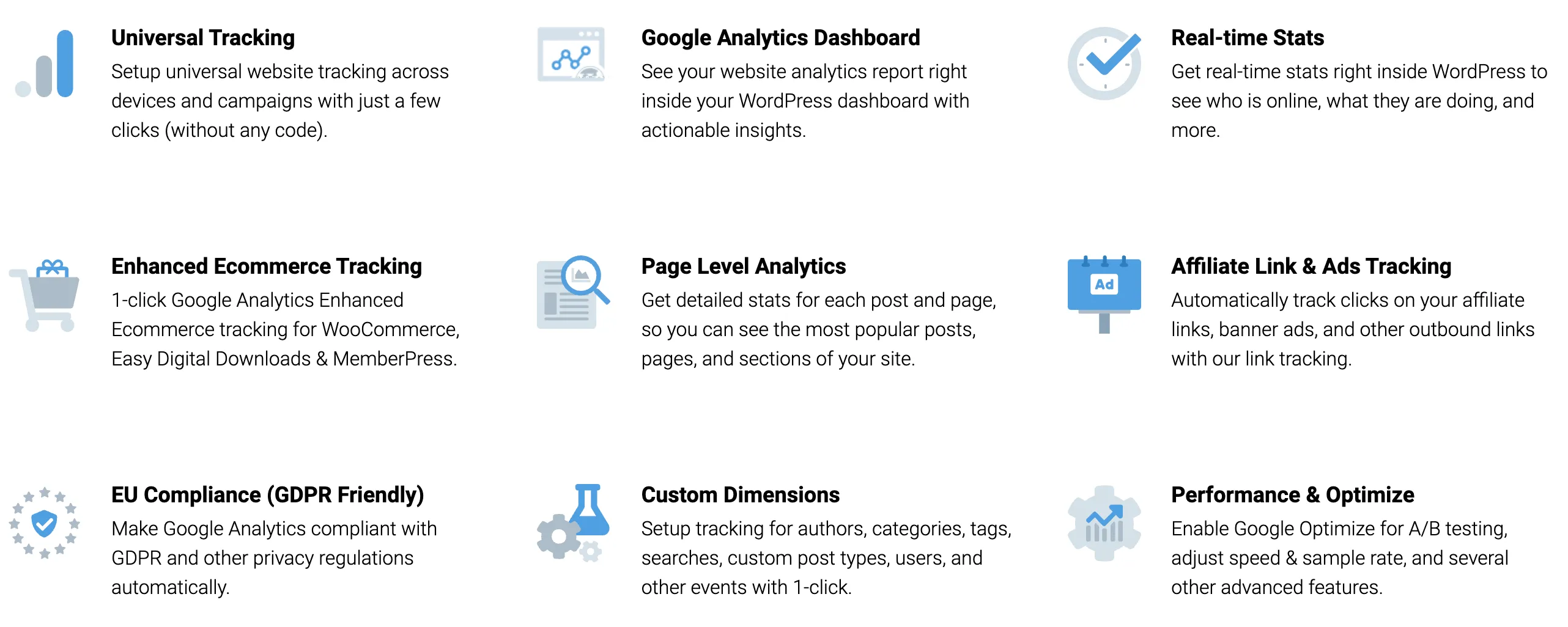 MonsterInsights Features Overview