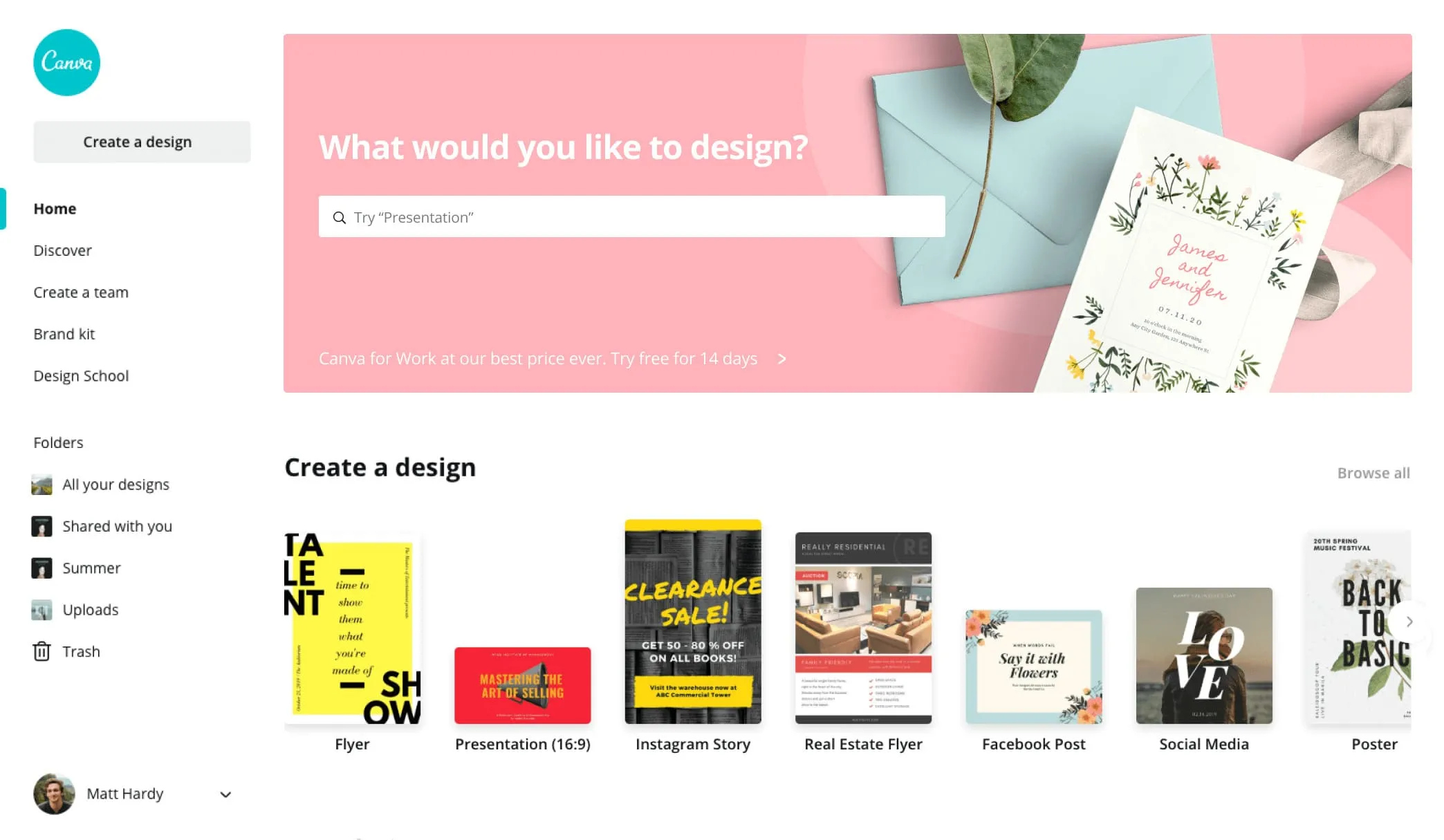 Canva online graphic design