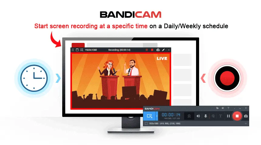 Bandicam Screen Recording software, Free trial & download available