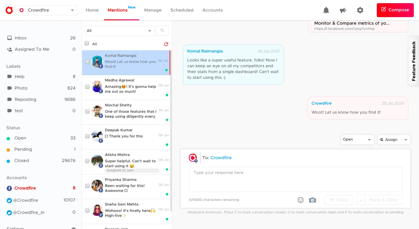 Crowdfire - social media management 