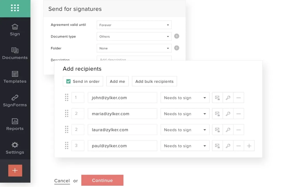 How to use Zoho Sign