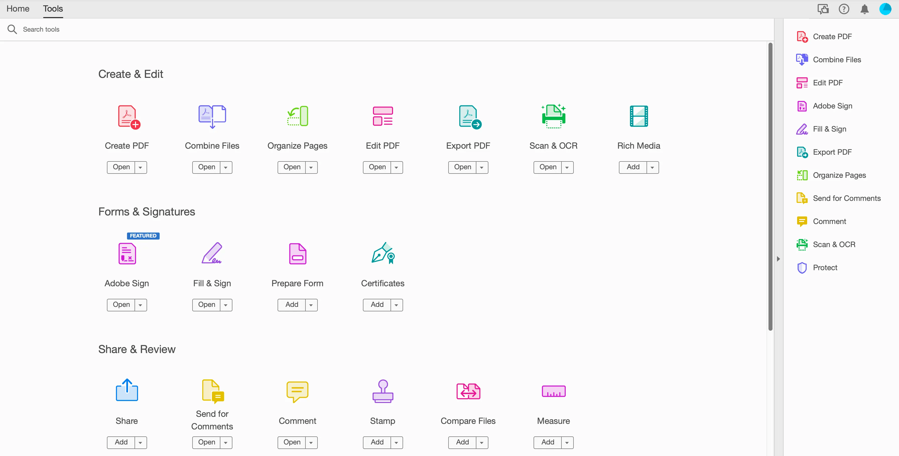 Adobe Acrobat DC Interface