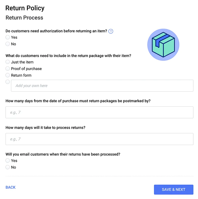 Termly Generator of return policies