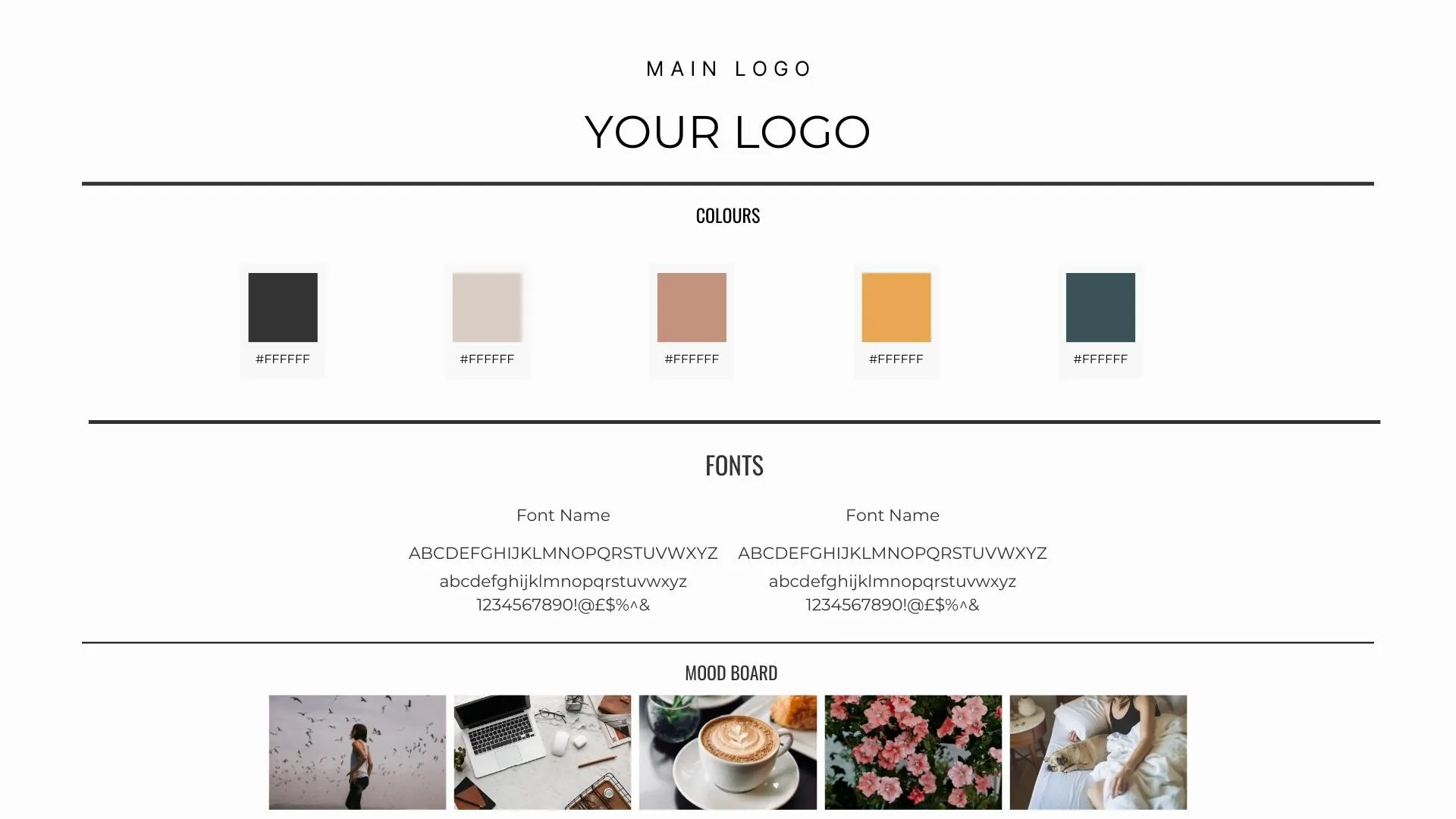 Moodboard for branding design