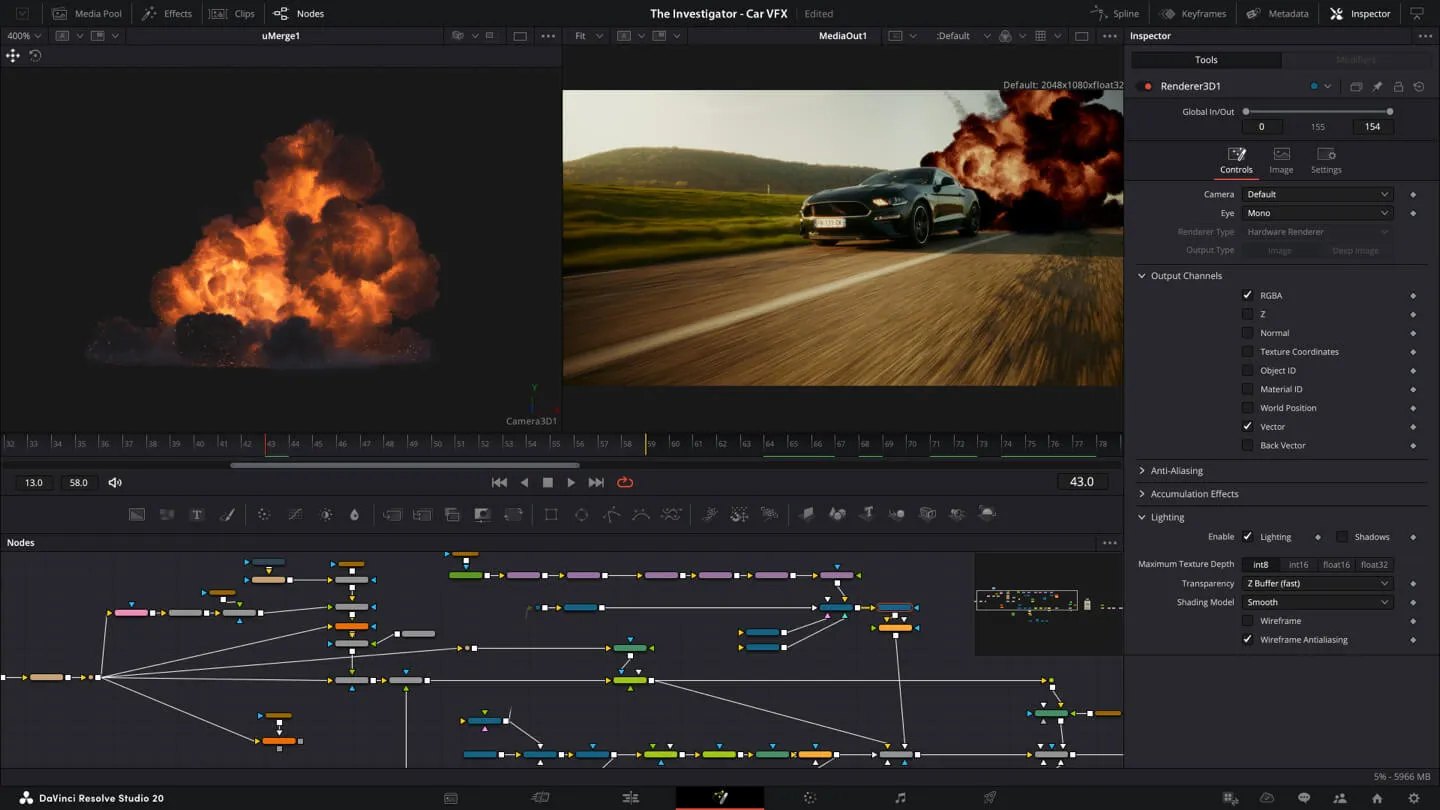 Fusion Page - Features and advanced 3D Video Editing and Special effects
