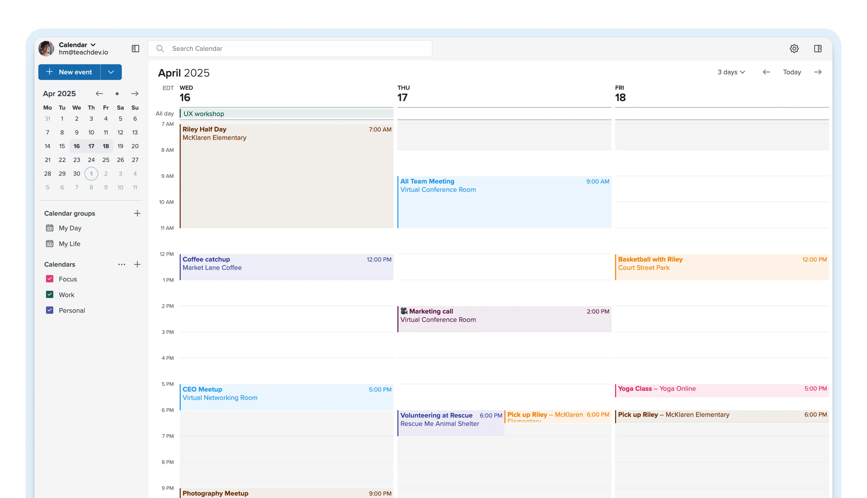 Fastmail Calendar feature - private or shared