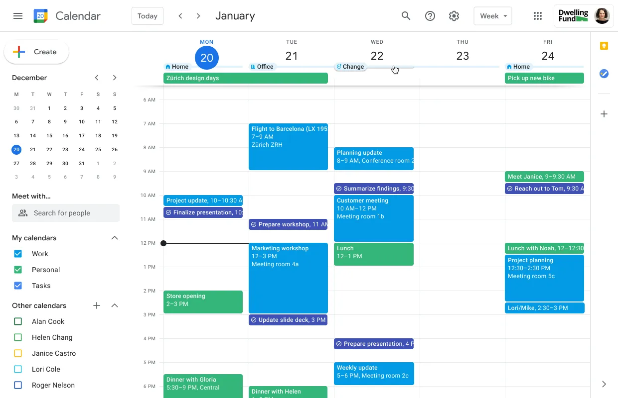 Google Workspace Calendar