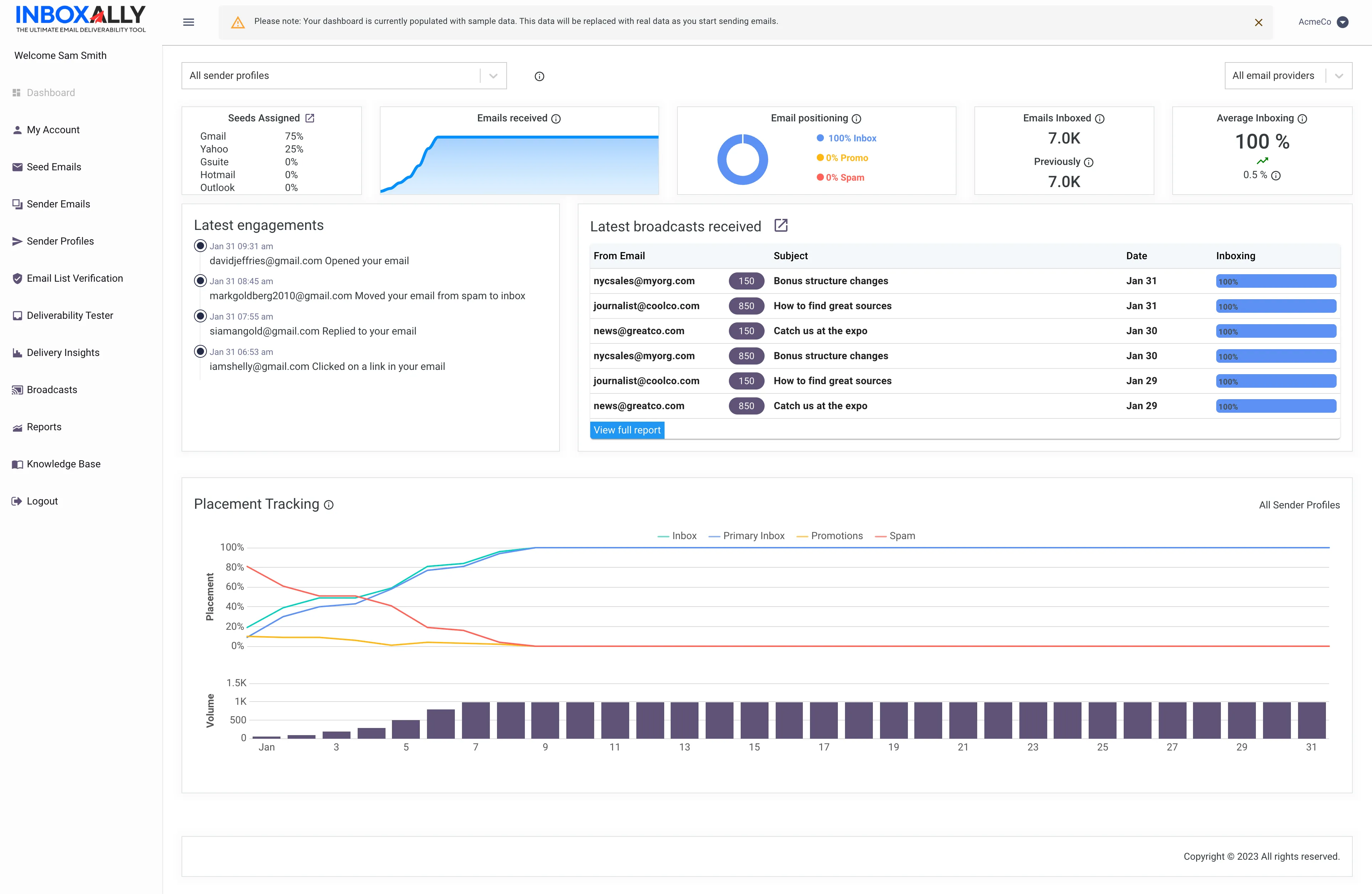 InboxAlly email deliverability
