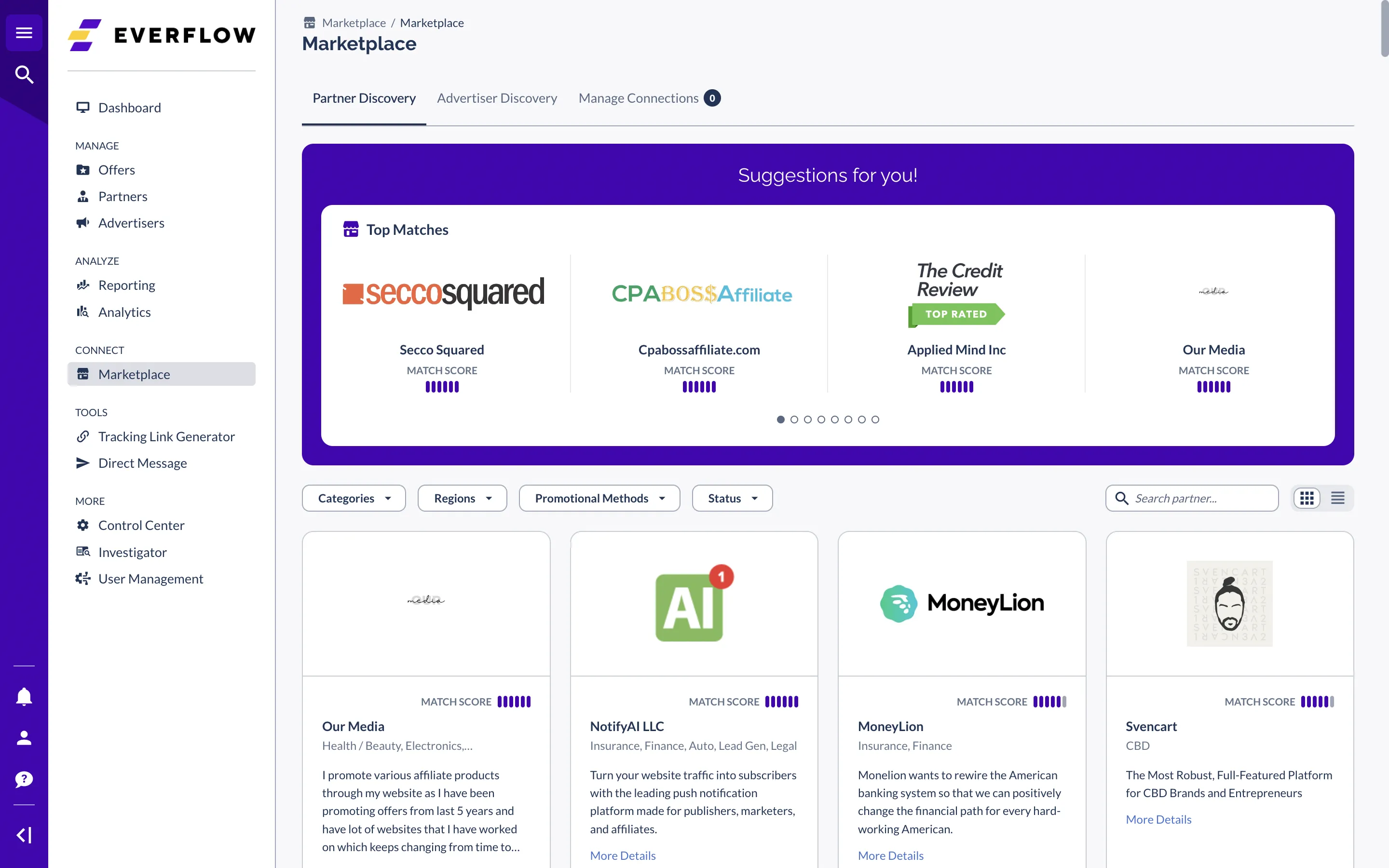 Everflow marketplace