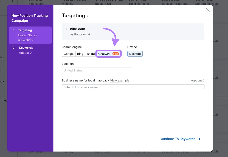 Targeting ChatGPT