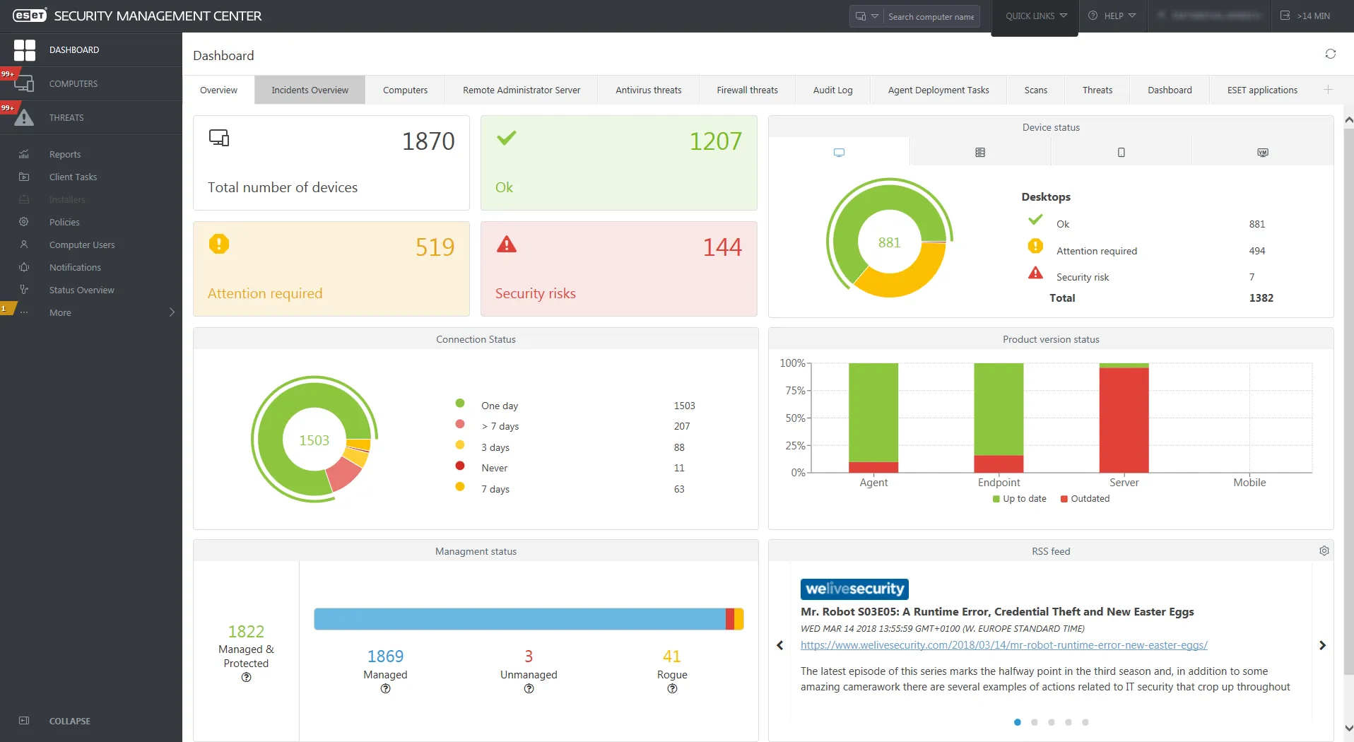 ESET security management platform