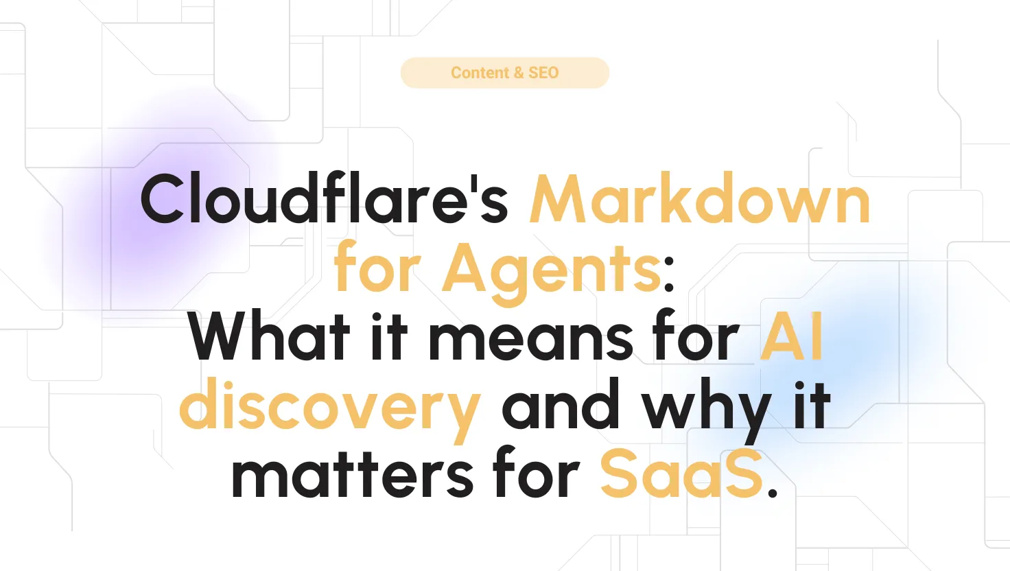 Cloudflare just changed how AI agents read content. What Markdown for Agents means for software discovery—and why we're testing it.