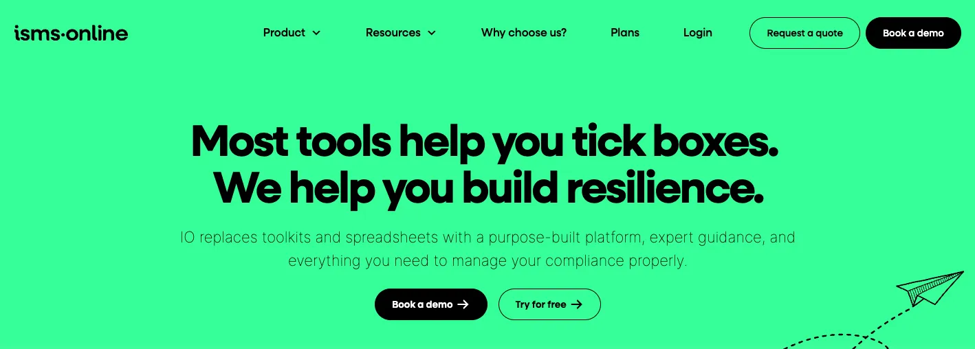 ISMS.Online homepage